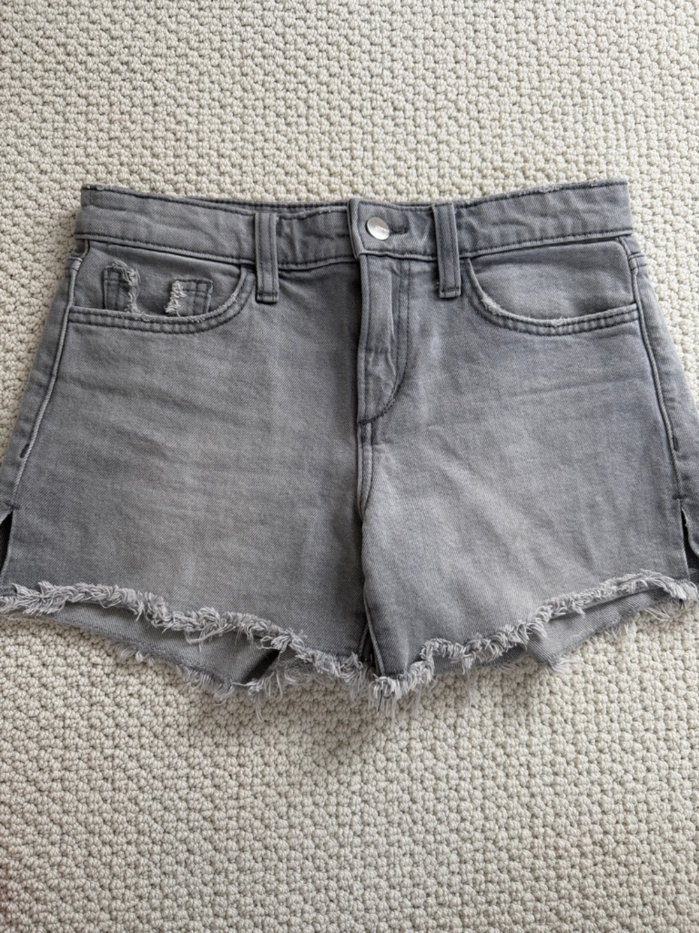 Joe's Jeans Ozzie 4” Gray Frayed Hem Cutoff Denim Shorts